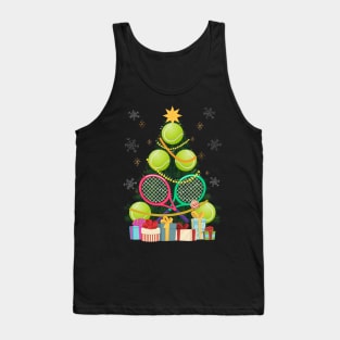 Tennis Christmas Tree Tennis Player Tennis Coach Tank Top